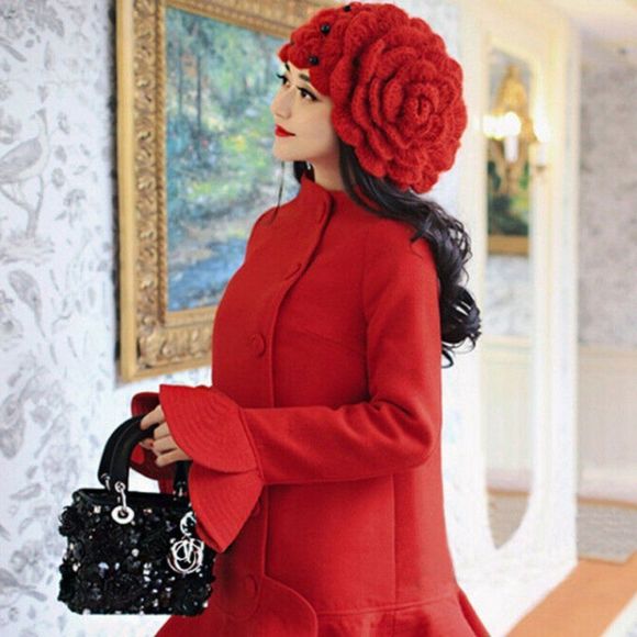 Rose Donna Floral Crochet Hat | Retro Vintage Style - Picture 4 of 6